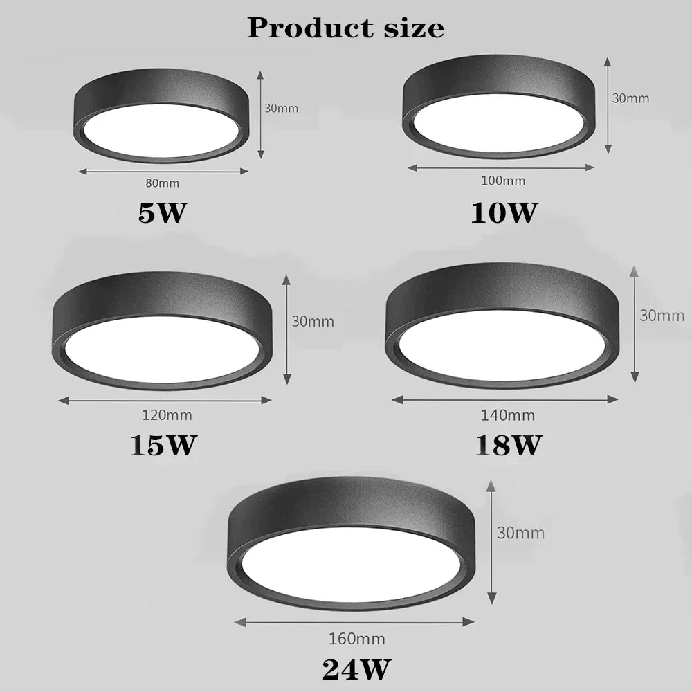 SlimGlow Elite: Ultra-Thin LED Ceiling Light - 18W