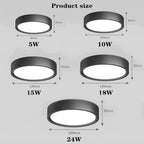 SlimGlow Elite: Ultra-Thin LED Ceiling Light - 15W