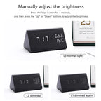 EchoWood Elite: LED Digital Wooden Alarm Clock