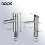 AquaFlow Dual: Deck Mounted Bathroom Sink Faucet with Hot and Cold Water Control