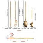 24pcs Gold Stainless Cutlery Set