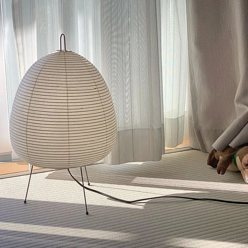 ZenLight Artisan: Japanese Rice Paper LED Table Lamp