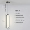 LumiOval Black: Minimalist LED Ceiling Light