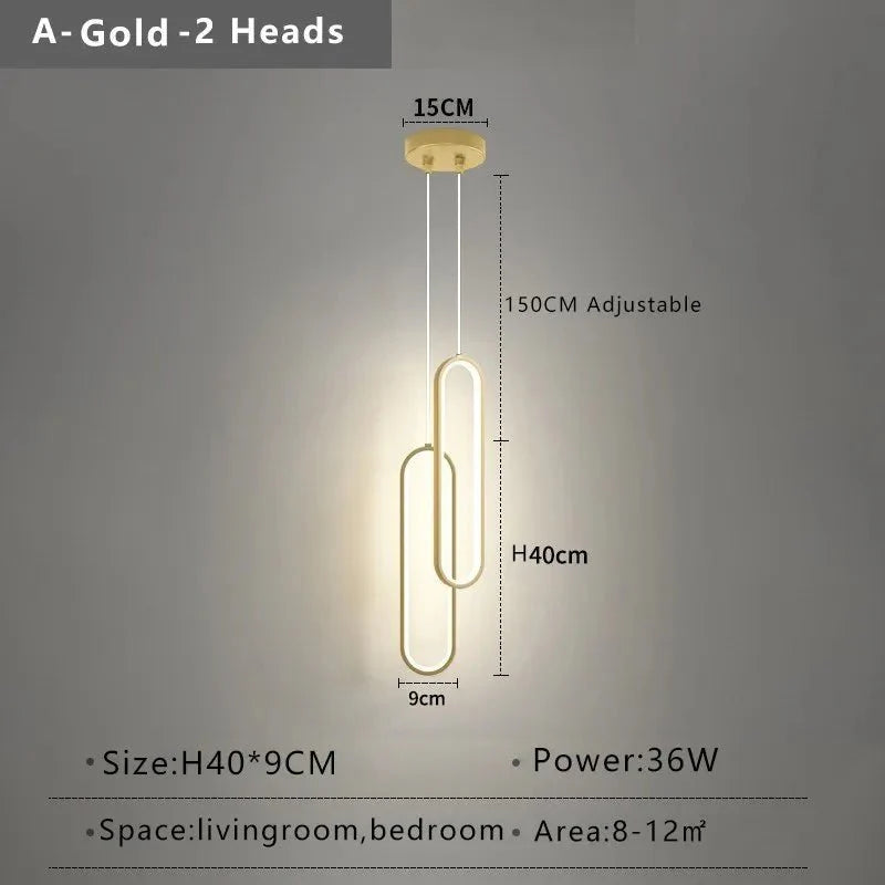 LumiOval Gold: Minimalist LED Ceiling Light