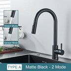 Midnight DualStream Single-Handle Pull-Out Kitchen Faucet with Hot/Cold Water Control