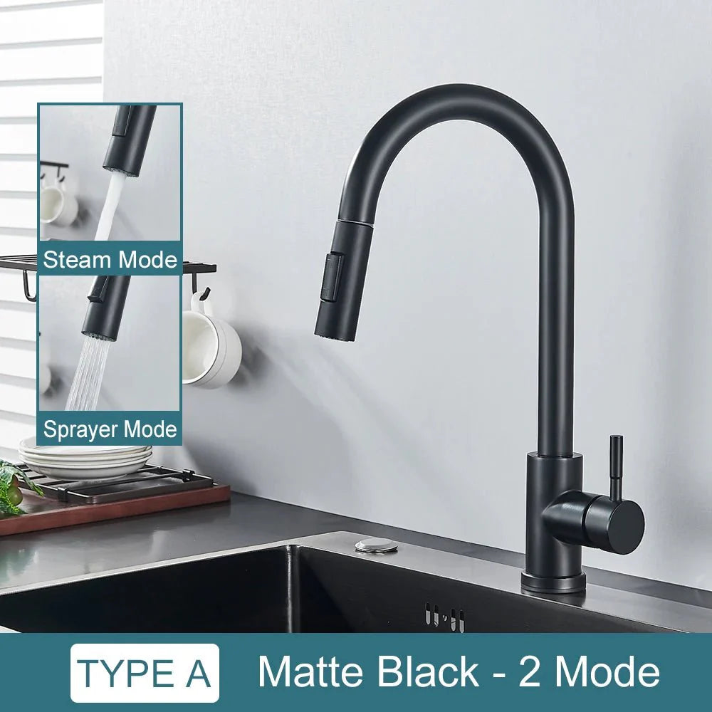 Midnight DualStream Single-Handle Pull-Out Kitchen Faucet with Hot/Cold Water Control